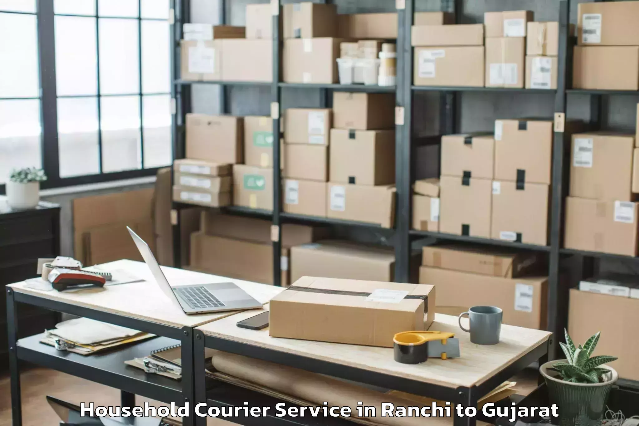 Affordable Ranchi to Bhachau Household Courier